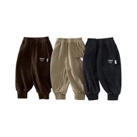 童泰（TONGTAI）宝宝裤子春秋季男童外出长裤女童宽松休闲裤儿童运动裤束口裤 深棕 130cm （不可开裆）