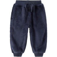 戴维贝拉（DAVE＆BELLA）男童加绒长裤2024冬季男宝宝童裤小童休闲裤洋气儿童裤子 藏青色  140cm（身高130-140cm）