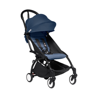 STOKKE YOYO3 6+ 全能型推车折叠遛娃轻便婴儿车可坐可躺 法航蓝坐垫 黑色车架