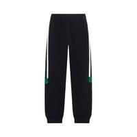 李宁（LI-NING）童装儿童运动裤子男女小大童潮流时尚撞色织带卫裤140YKLT241-4 黑色-新