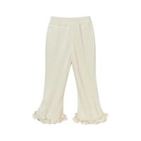 贝贝怡裤子儿童韩版休闲2024女童春季百搭长裤女宝宝 米白 100