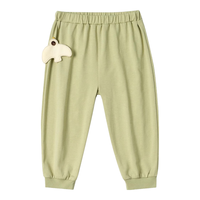 尼多熊2024春季宝宝大屁屁裤索罗娜裤子春夏婴儿田鸡裤 灰绿小燕 73cm