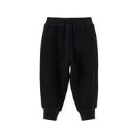 贝贝怡【柔软舒适】春秋儿童休闲裤华夫格男童裤子卫裤时尚儿童裤子 黑色 130