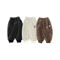 童泰（TONGTAI）宝宝裤子春秋季儿童运动裤男童女童外出长裤束口裤休闲裤秋装 黑色 120cm （不可开裆）