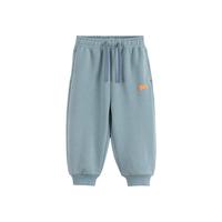 马克珍妮 marc & janie男女童字母印花百搭运动裤儿童裤子束脚裤秋装241398 湖灰蓝 130cm