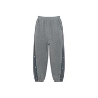 M.Latin/马拉丁童装儿童裤子24年春男女大童撞色拼接运动针织长裤 中杂灰 110cm