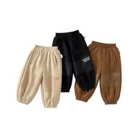童泰（TONGTAI）宝宝裤子春秋季儿童运动裤男童外出加厚长裤女童休闲裤秋装 黑色 110cm （不可开裆）