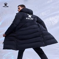 KELME/卡尔美 保暖 男士长款运动棉服 黑色 L