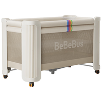 BeBeBus 婴儿床拼接大床筑梦家新生小床可移动多功能可折叠宝宝床 香槟金 筑梦家pro-香槟金单床