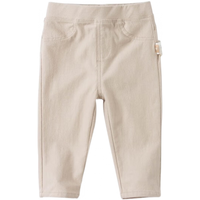 戴维贝拉（DAVE＆BELLA）男童牛仔裤女童裤子儿童长裤秋季幼儿宝宝秋装童裤 浅卡其-N 80cm（身高73-80cm）