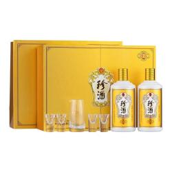 珍酒 珍五金珍五酱香型白酒53度500ml*2瓶礼盒