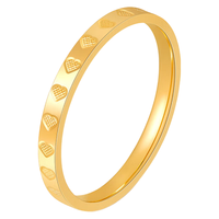 金至尊（3DG Jewellery）爱心黄金戒指女款999足金戒指黄金戒指送女友新年礼物计价 12号-2.64克（配饰品礼盒）