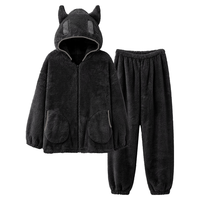 猫人 冬季女士家居服睡衣女保暖套装外穿珊瑚绒