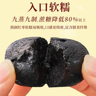 好想你黑金枣熟制去皮去核枣九蒸九制晒新疆特级红枣灰枣新年年货 【九蒸九制】黑金枣450g（约22袋）
