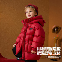  ASK junior 三防 儿童羽绒服  红色 100