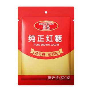 百钻 纯正红糖家用烘焙蛋糕原料冲饮红糖姜茶煲汤用300g甘蔗红糖粉