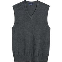 Brooks Brothers/布克兄弟男士25秋冬美利奴羊毛V领针织背心