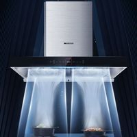 德意挥手智控烟机 欧式顶吸家用双腔 24立方1000PA样品处理