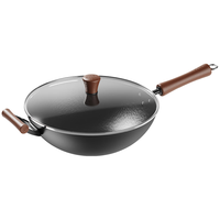 苏泊尔（SUPOR）铁锅精铁真不锈炒锅无涂层家用炒菜锅爆炒锅锤纹物理防粘