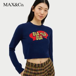 MAX&Co. 【短款拉长腿型】英伦风内搭女士羊毛混纺毛衣（四色可选）7364333003