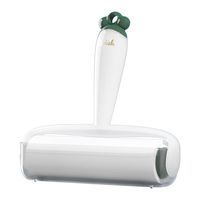 初舍（CHUSHE）粘毛器滚筒16cm滚刷可撕式卷纸去毛家用强力黏毛器除灰尘滚轮 16cm白1个手柄+5卷纸（300撕）