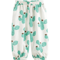 MARC&JANIE马克珍妮童装儿童夏款男童垂感束脚裤防蚊裤儿童裤子230568 仙人掌 140cm