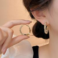 蔻斯琦 S925银针耳环 碎银圈圈