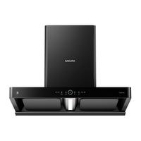 樱花油烟机欧式抽烟机23大风量双吸式拢烟家用顶吸烟机