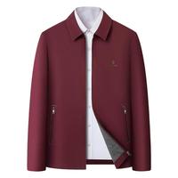 88VIP：梦特娇 26春装男士夹克衫翻领父亲婚宴装红外套J