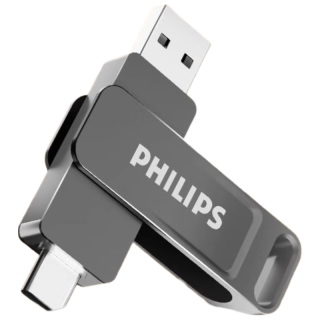飞利浦（PHILIPS）128GB Type-C USB3.2 双接口手机U盘 61UT-F 高速两用双头U盘 安卓苹果笔记本电脑通用优盘