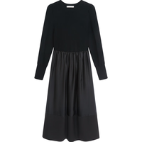 播羊毛针织连衣裙女秋季小众拼接长裙BDQ8LD1885 K40黑色 M