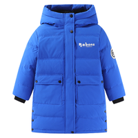 雪中飞 SNOWFLYINGkids童装儿童羽绒服2023男童中大童字母印花女童长款加厚羽绒服
