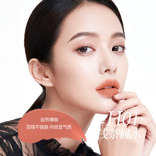 卡姿兰口红女哑光持色一抹顺滑不易脱妆丝绒雾面唇膏复古大红色秋冬 H02南瓜暖橘（红调显白）