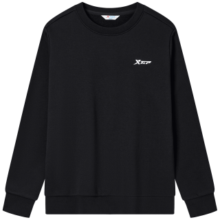 特步 XTEP 新年服秋冬基础款纯色加绒圆领套头卫衣简约保暖舒适百搭特步 XTEP童装