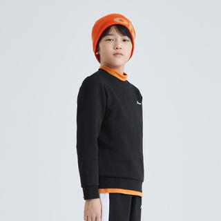 特步 XTEP 新年服秋冬基础款纯色加绒圆领套头卫衣简约保暖舒适百搭特步 XTEP童装