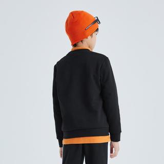 特步 XTEP 新年服秋冬基础款纯色加绒圆领套头卫衣简约保暖舒适百搭特步 XTEP童装