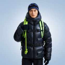 喜马拉雅 玉龙PRO鹅绒服1000蓬95绒高海拔雪山攀登专业户外抗寒防风羽绒服 幻影黑 1000蓬95鹅绒