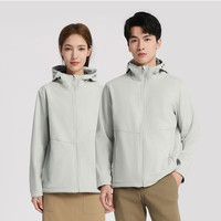  Jeep/吉普 防风保暖 男士软壳衣  白桦灰 L