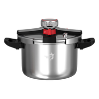 帝伯朗星驰高压锅家用燃气电磁炉通用防爆压力锅8L大容量压力煲 银色 24cm 8L