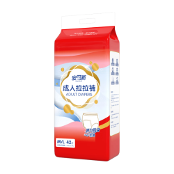 安可新 成人拉拉裤XL36片 臀围110cm以上老人孕产妇轻薄贴合内裤型纸尿裤