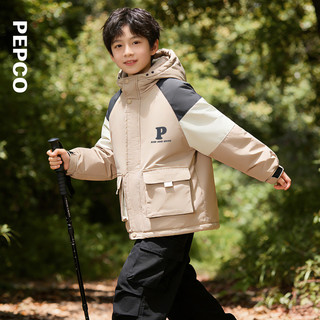  PEPCO/小猪班纳 加厚款 儿童羽绒服 带帽  灰黑色 110