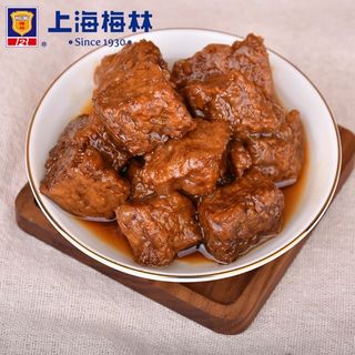 上海梅林蜜汁烤麸罐头198g*8即食下饭菜冷菜四喜烤夫面筋速食品