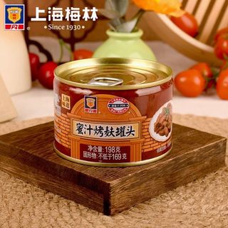 上海梅林蜜汁烤麸罐头198g*8即食下饭菜冷菜四喜烤夫面筋速食品