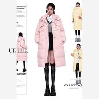 牛角扣保暖加厚棉服外套女冬季中长款宽松连帽棉衣大衣防风面包服