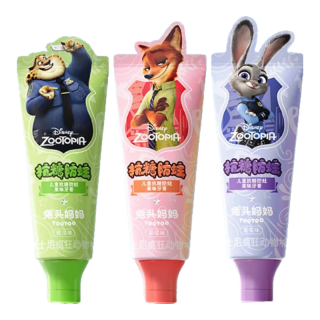 兔头妈妈 兔头迪士尼疯狂动物城联名儿童抗糖防蛀牙膏 抗糖40g三支装