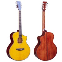 马丁密思36寸全单板民遥吉他41寸专业演奏加振电箱全实木乐器 MS736-40寸缺角原木色（云杉桃花心）