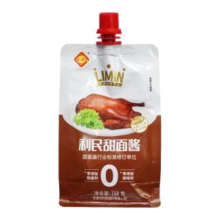 天津利民甜面酱家用0添加198g老北京炸酱面酱葱伴侣烤鸭蘸酱