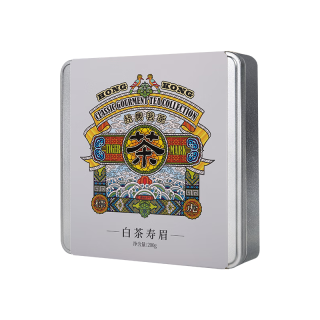 虎标茶 叶福鼎老白茶寿眉饼老白茶2018年原料 200g铁盒装送礼佳选