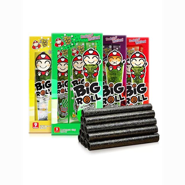 TAO KAE NOI 儿童泰国零食即食休闲海苔卷烤脆紫菜卷经典原味