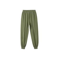 YeeHoO英氏童装儿童裤子男女童休闲运动防蚊裤春夏季阔束脚裤长裤大童亲子装 苔藓绿（成人款）YRKCJ2P089A 155cm